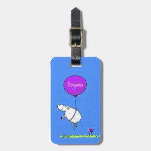 Étiquette À Bagage Illustration de l'humour en ballons de mouton mign