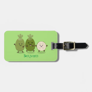 Étiquette À Bagage Illustration de mignonne guava feijoa