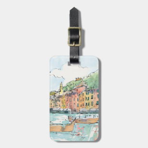 Étiquette À Bagage Illustration de port de Porofino