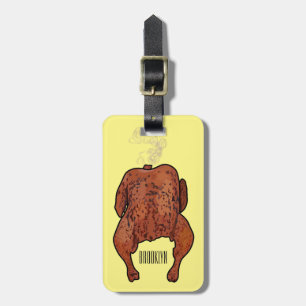 Étiquette À Bagage Illustration de poulet rôti
