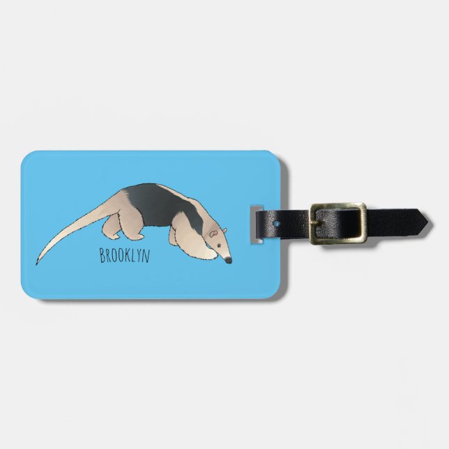 Étiquette À Bagage Illustration de Tamandua (Devant horizontal)