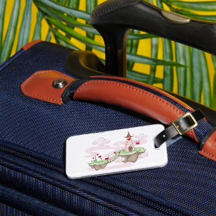 Étiquette À Bagage Illustration du château d'amour flottant Imaginair