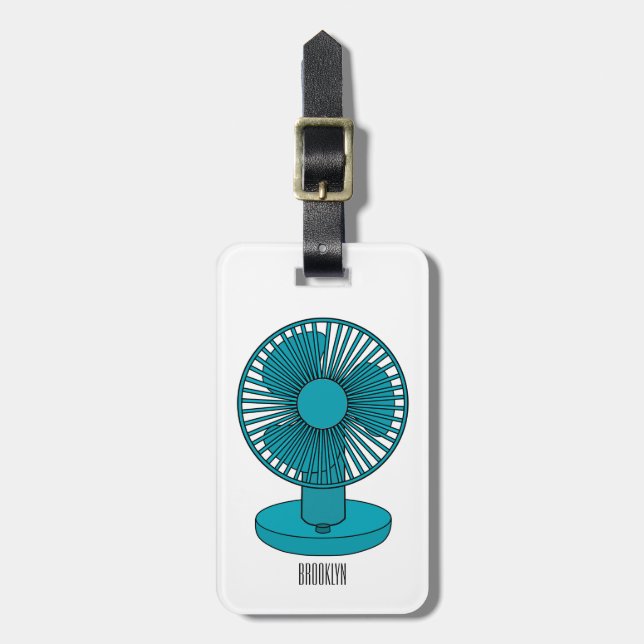 Étiquette À Bagage Illustration du ventilateur (Devant Vertical)