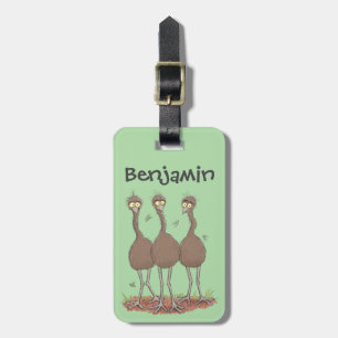 Étiquette À Bagage Illustration d'un mignon ému australien