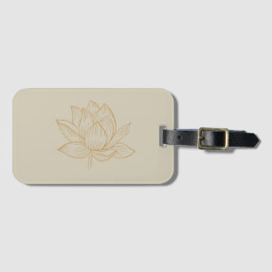 Étiquette À Bagage Illustration élégante de Lotus Yoga
