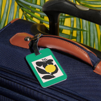 Étiquette À Bagage Illustration florale d'art