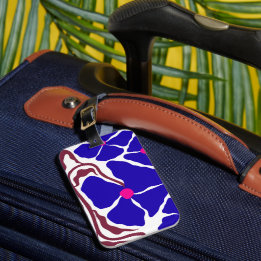 Étiquette À Bagage Illustration florale d'art