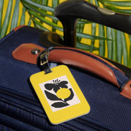 Étiquette À Bagage Illustration florale d'art