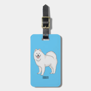 Étiquette À Bagage Illustration Samoyed dog