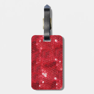 Étiquette À Bagage Image Motif de la séquence rouge Faux