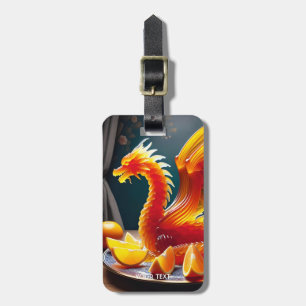 Étiquette À Bagage Imaginaire mignon Orange Jelly Dragon