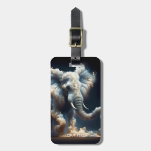 Étiquette À Bagage Imaginaire Mignons Nuages Eléphant Fumée