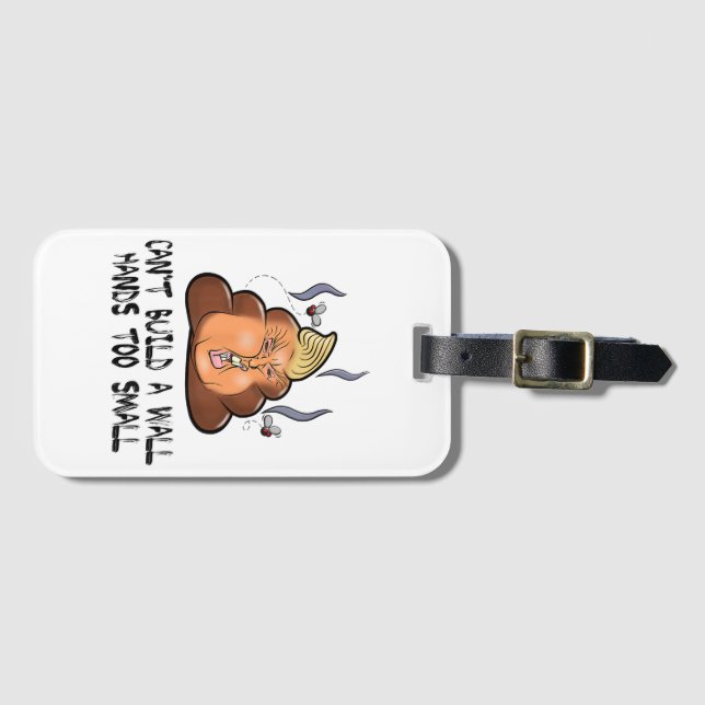 Étiquette À Bagage Impossible de construire un mur mains trop petites (Devant Horizontal)