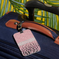 Impression d'animal girly chic rose léopard Paille