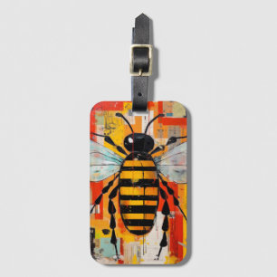 Étiquette À Bagage Impression d'art d'abeille colorée sur toile Abeil