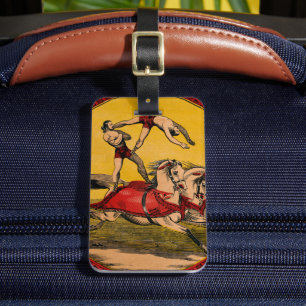 Étiquette À Bagage Impression vintage De Bareback Riders Perfoming St