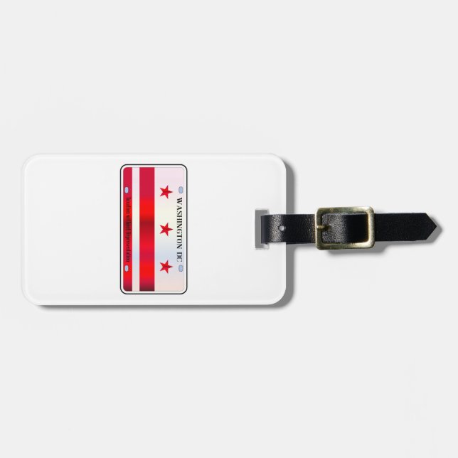 Étiquette À Bagage Indicateur de plaque de licence Washington DC (Devant horizontal)