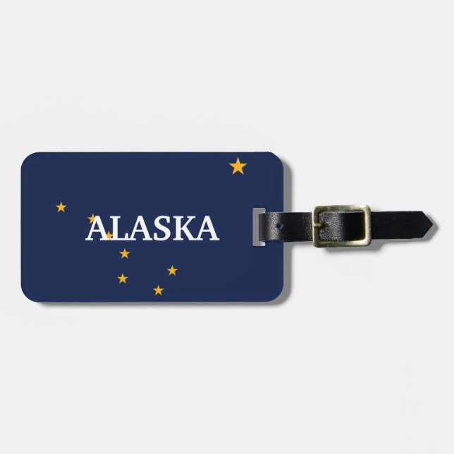 Étiquette À Bagage Indicateur d'état de l'Alaska - étiquette de bagag (Devant horizontal)