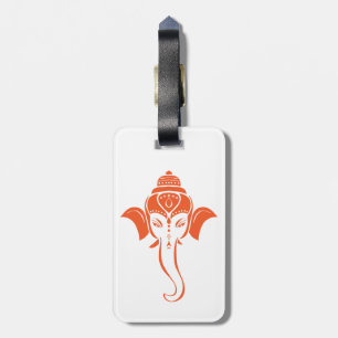 Étiquette À Bagage Indien hindou Dieu Ganesh /Ganesha Simple orange