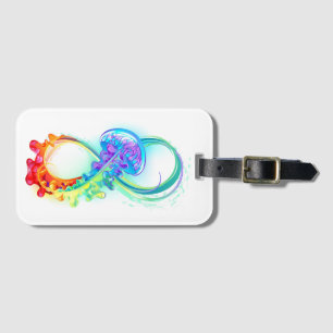 Étiquette À Bagage Infinité avec la méduse arc-en-ciel