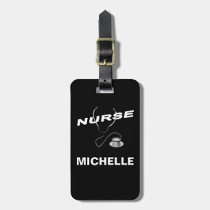 Étiquette À Bagage Infirmière de nom personnalisé