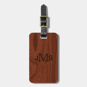 Étiquette À Bagage Initiales décorées d'un monogramme faites sur