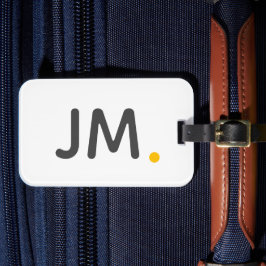 Étiquette À Bagage Initiales en gras modernes | Monogramme élégant de