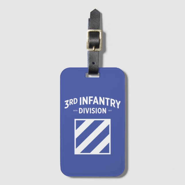 Étiquette À Bagage Insigne de la 3e division d'infanterie (Devant Vertical)