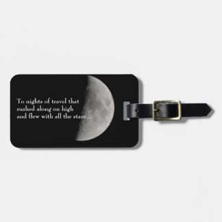 Étiquette À Bagage Inspiré par la lune et le Rilke