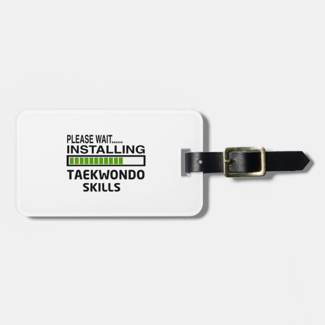 Étiquette À Bagage Installation des qualifications du Taekwondo (Devant horizontal)