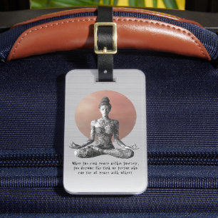Étiquette À Bagage Instructeur de méditation Yoga Reiki Master Lotus 