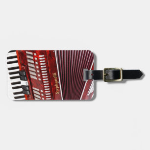 ÉTIQUETTE À BAGAGE INSTRUMENT DE MUSIQUE D'ACCORDIAN