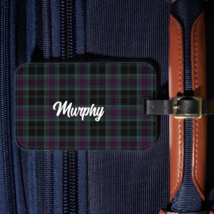 Étiquette À Bagage Irish County Carlow Tartan Personnalisé