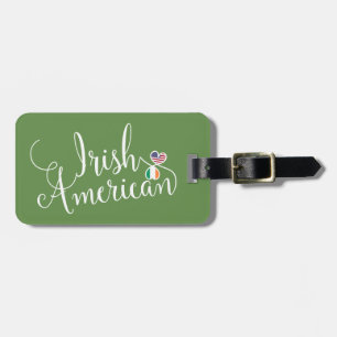 Étiquette À Bagage Irlandais American Entwin Heart Luggage Modèle de
