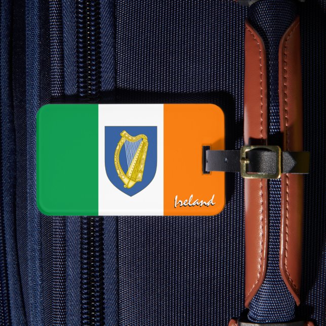 Étiquette À Bagage Irlande Balises de bagage, drapeau patriotique irl (Insitu Rectoal 4)