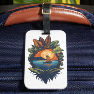 Étiquette À Bagage Island Dreams - Collection Caribbean Friends