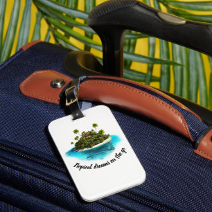 Étiquette À Bagage Island Dreams - Collection Caribbean Friends