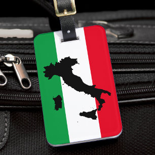 Étiquette À Bagage Italie Drapeau italien Rouge Blanc Vert Italia Car
