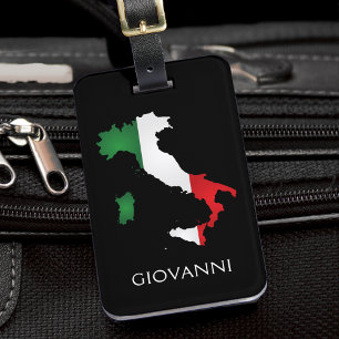 Étiquette À Bagage Italie Drapeau italien Rouge Blanc Vert Italia Car