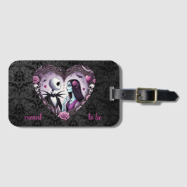 Étiquette À Bagage Jack et Sally Goth Valentine