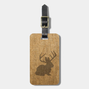 Étiquette À Bagage Jackalope rustique