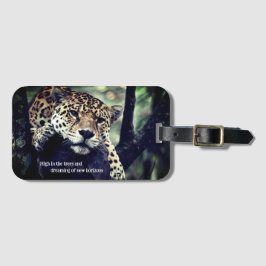 Étiquette À Bagage Jaguar azy dans l'arbre photo