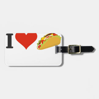 Étiquette À Bagage J'aime des tacos pour des amants de taco