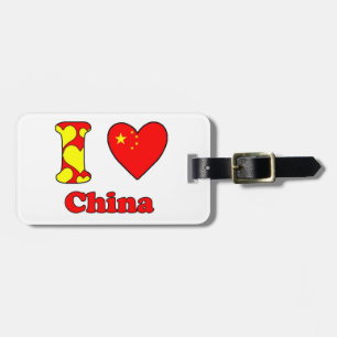 Étiquette À Bagage J'aime la Chine