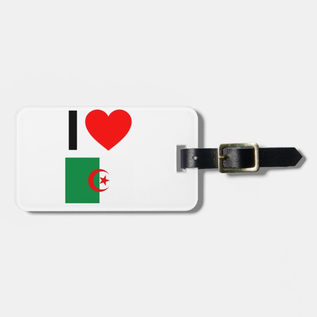 Étiquette À Bagage j'aime l'algérie (Devant horizontal)