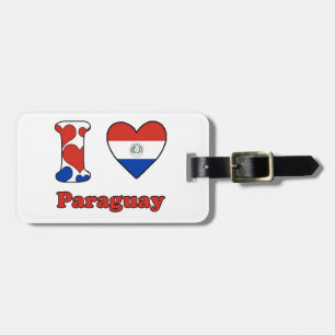 Étiquette À Bagage J'aime le Paraguay