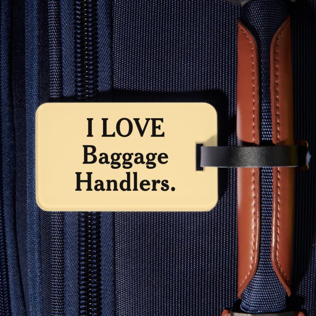 Étiquette À Bagage J'aime les étiquettes de bagages des gestionnaires (Verso Insitu 2)