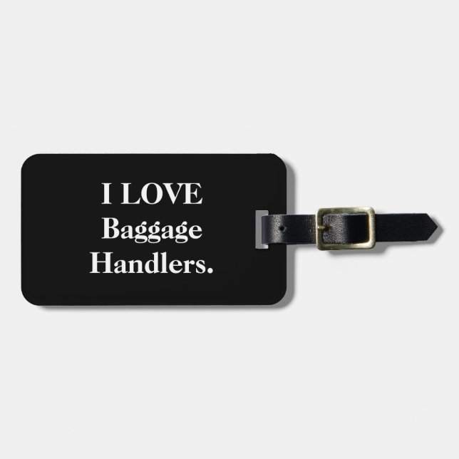 Étiquette À Bagage J'aime les étiquettes de bagages des gestionnaires (Devant horizontal)