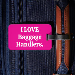 Étiquette À Bagage J'aime les gestionnaires de bagages étiquette de b
