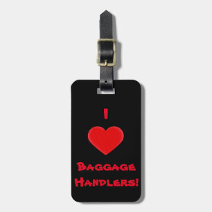 Étiquette À Bagage J'aime l'étiquette de bagage de bagagistes
